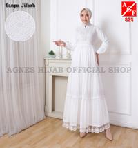 Gambar AGNES Baju Gamis Putih Wanita Brukat Busana Muslim Lebaran Pesta 825 - Putih, 5L dari Agnes Hijab Official Shop undefined 4 Tokopedia