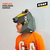 Gambar Pola Kerajinan Kardus no.956: Helm Topeng Harimau or Panther - KERTAS HVS dari krafstudio undefined 4 Tokopedia