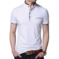 Gambar Kaos Polo Shanghai Pria Slim Fit Pendek Polos Putih - S dari dmcollectionstore undefined 2 Tokopedia