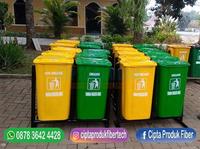 Gambar Tong Sampah Pilah 2 in 1 Besar 100 Liter dari CIPTA PRODUK FIBERTECH_NEW undefined 3 Tokopedia