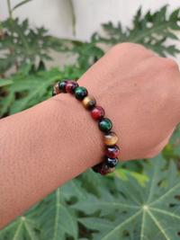 Gambar Gelang Akar Bahar Tali Arus Warna Rasta Dim 10 mm dari Darmawan Aksesoris undefined 4 Tokopedia