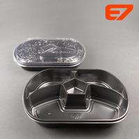 Gambar Ready Bento Tray Oval Sekat 4 - Lunch Box - Tray Take Away - (10Pcs) dari rizky two shop undefined 1 Tokopedia