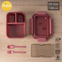 Gambar Orinoco Kotak Makan 3 Sekat OR-0224 Series Red 1500 ML Anti Tumpah dari Kioslunchbox bogor undefined 4 Tokopedia