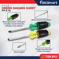 Gambar Tekiro Obeng Gagang Karet Min (-) 6 x 125 mm dari Fixcomart undefined 2 Tokopedia