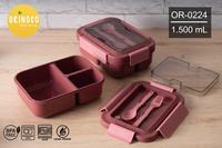 Gambar Orinoco Kotak Makan 3 Sekat OR-0224 Series Red 1500 ML Anti Tumpah dari Kioslunchbox bogor undefined 2 Tokopedia