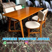 Gambar KURSI MAKAN RETRO JATI - KURSI MAKAN CAFE JATI - MEJA MAKAN MINIMALIS dari Andrian Furniture Jepara undefined 2 Tokopedia