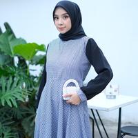Gambar Dress Wanita | Fashion Muslim | Arini Dress | Katun | Vg - Navy, S dari rechucollection undefined 4 Tokopedia
