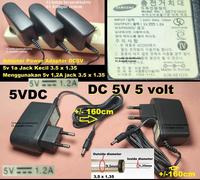 Gambar Komponen Elektronik Adaptor 5v 1A 1.2A Ukuan jek 3,5mm 3.5 x 1.35 adapter jack kecil 3,5x1,35 mm 3.5mm power supply 5 volt 1,2A 5.0v 1.0A samsung electronic Parts componen Elektronic aksesoris listrik audio video Spare Part electronics dari s3.satria secure safe undefined 1 Tokopedia