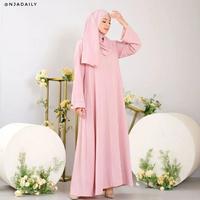 Gambar gamis Abaya Hitam Renda Abaya Arab kekinian Fashion Wanita Terbaru - Merah Muda, L dari rifkacollection1 undefined 2 Tokopedia