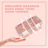 Gambar YH KOTAK BEKAL MAKAN 4 SEKAT ANTI TUMPAH TEMPAT MAKAN DAN SUP SET - 3 Sekat Pink dari Yourhomeneeds8 undefined 3 Tokopedia