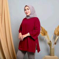 Gambar KAOS OVERSIZE WANITA ATASAN POLOS JUMBO XXL - mustard dari Anjariss undefined 2 Tokopedia