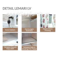 Gambar Lemari Pakaian Aluminium 2 Pintu Sliding - 6 dari sparkling furniture undefined 3 Tokopedia