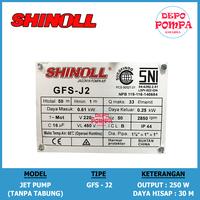 Gambar Pompa Air JET PUMP SHINOLL GFS J2 / JET PUMP 255 / JET PUMP 260 - TANPA WRAPPING dari Depo Pompa undefined 4 Tokopedia