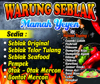 Gambar Banner/Spanduk/Backdrop makanan warung - 1x1 Meter dari AtthurPrint undefined 3 Tokopedia