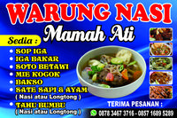 Gambar Banner/Spanduk/Backdrop makanan warung - 1x1 Meter dari AtthurPrint undefined 2 Tokopedia