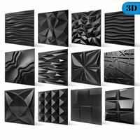 Gambar Wall Panel 3D PVC Hitam Ukuran 50 x 50 cm - Quatro dari maretta store undefined 2 Tokopedia