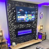 Gambar Wall Panel 3D PVC Hitam Ukuran 50 x 50 cm - Quatro dari maretta store undefined 3 Tokopedia
