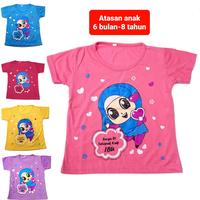 Gambar Pakaian Anak perempuan muslim 6 buln- 8 tahun oblong atasan surga kaos - Pink, 6-8 thun-(no.6) dari LINGLANG FASHION undefined 1 Tokopedia