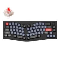 Keychron Q8 | Q-8 QMK Alice Layout Knob Version Fully Assembled RGB Mechanical Gaming Keyboard - Carbon Black, Red Switch - foto 2