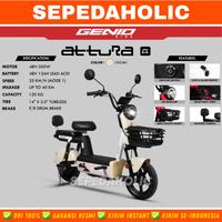 Gambar Sepeda Motor Listrik GENIO ATTURA CL 350 Watt Electric Bike By United - Red dari Sepedaholic undefined 4 Tokopedia