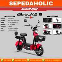 Gambar Sepeda Motor Listrik GENIO ATTURA CL 350 Watt Electric Bike By United - Red dari Sepedaholic undefined 2 Tokopedia