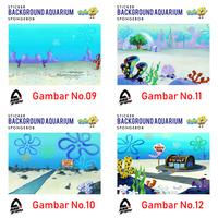 Gambar Sticker Background Aquarium model Spongebob - 45x60cm dari ARUGRAPHY undefined 4 Tokopedia