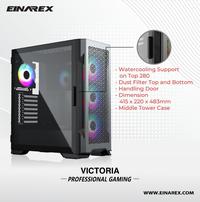 Gambar Casing PC Gaming Einarex VICTORIA - Midle Tower Case - Putih dari NK Computer undefined 3 Tokopedia