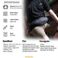 Gambar TAS SELEMPANG PRIA WAIST BAG NERO SLING BAG COWOK DISTRO - FULL BLACK dari HEYLOOK PROJECT undefined 4 Tokopedia