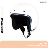Gambar Helm Retro List Chrome Putih Helm Basic List Chrome Helm Half dari BOSHELM undefined 2 Tokopedia