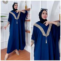 Gambar Kaftan Simple Elegan Mewah Terbaru Model Renda Sultan Bahan Rayon - Hitam dari Seneng_Fashion undefined 3 Tokopedia