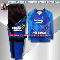 Gambar Baju motocross anak setelan Jersey set celana trail adventure trabas - Setcel 3, XL /10-12 tahun dari Askeyra Shop undefined 4 Tokopedia