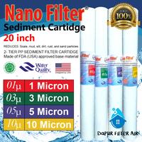 Gambar Catridge Sediment NANO 20 inch - Filter Air Reverse Osmosis - 20 in - 10 dari Dapur Filter Air undefined 1 Tokopedia