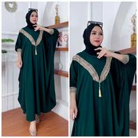 Gambar Kaftan Simple Elegan Mewah Terbaru Model Renda Sultan Bahan Rayon - Hitam dari Seneng_Fashion undefined 5 Tokopedia