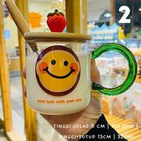 Gambar Mug Aesthetic Cute Smile With Strawberry Wooden Lids|Mug Kaca Kopi Teh - no 2 dari Mega Indo Grosir undefined 3 Tokopedia