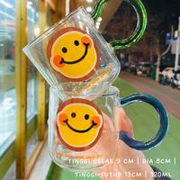 Gambar Mug Aesthetic Cute Smile With Strawberry Wooden Lids|Mug Kaca Kopi Teh - no 2 dari Mega Indo Grosir undefined 4 Tokopedia