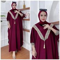 Gambar Kaftan Simple Elegan Mewah Terbaru Model Renda Sultan Bahan Rayon - Hitam dari Seneng_Fashion undefined 1 Tokopedia