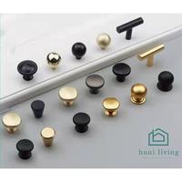 Gambar Knob Knop Tarikan Pegangan Handle Laci Pintu Lemari Bintik Emas Lemari - Hitam-bulat 873 dari Huni Living undefined 1 Tokopedia