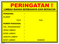 Gambar Stikeer Label Identitas Limbah B3 dari Arka grafika undefined 4 Tokopedia