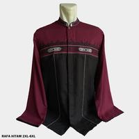Gambar BAJU KOKO RAFA MUSLIM PRIA JUMBO SIZE XXL-XXXXXXL WARNA PJ HITAM COKLA - RAFA HITAM PJNG, 4XL dari C.R.M.SHOP undefined 1 Tokopedia