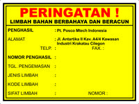 Gambar Stikeer Label Identitas Limbah B3 dari Arka grafika undefined 5 Tokopedia