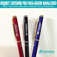 Gambar Pen custom nama/logo | pulpen metal + grafir nama/logo | pen promosi - BLUE GOLD dari Brimbly Grafir Custom undefined 5 Tokopedia