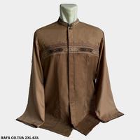 Gambar BAJU KOKO RAFA MUSLIM PRIA JUMBO SIZE XXL-XXXXXXL WARNA PJ HITAM COKLA - RAFA HITAM PJNG, 4XL dari C.R.M.SHOP undefined 2 Tokopedia