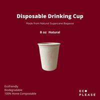 Gambar Gelas sekali pakai bagasse ecofriendly party cup biodegradable - Natural, 12oz dari Ecoplease Home Compostable undefined 5 Tokopedia