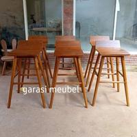Gambar kursi bar jati jepara kursi bar minimalis jati kursi bar cafe jepara dari Garasi meubel_NEW undefined 1 Tokopedia