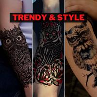 Gambar Tato Burung Hantu Temporer Sticker Z1 - HB650 dari TisyaArt undefined 5 Tokopedia