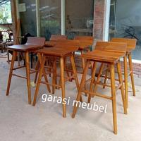 Gambar kursi bar jati jepara kursi bar minimalis jati kursi bar cafe jepara dari Garasi meubel_NEW undefined 2 Tokopedia