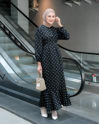 Gambar Baju Daily Dress Wanita Korea Muslim Terbaru Eudia Dress All Size - BW (motif 2), All Size dari Loca Style undefined 5 Tokopedia