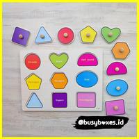Gambar [busyboxes.id] Mainan Edukasi anak 2 tahun Puzzle Bentuk Dasar Kayu - knob 9 dari busyboxes undefined 1 Tokopedia