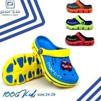 Gambar sandal porto 1006 K sandal anak baim Tayo size 24-29 bakpao crocs - MERAH -HITAM, 28 dari Optimuzz undefined 1 Tokopedia