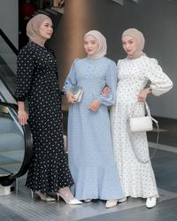 Gambar Baju Daily Dress Wanita Korea Muslim Terbaru Eudia Dress All Size - BW (motif 2), All Size dari Loca Style undefined 1 Tokopedia